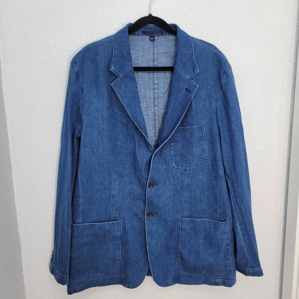 J.Crew Relaxed-fit suit jacket Blazer in Japanese denim CF398 Size 44R NWT $450